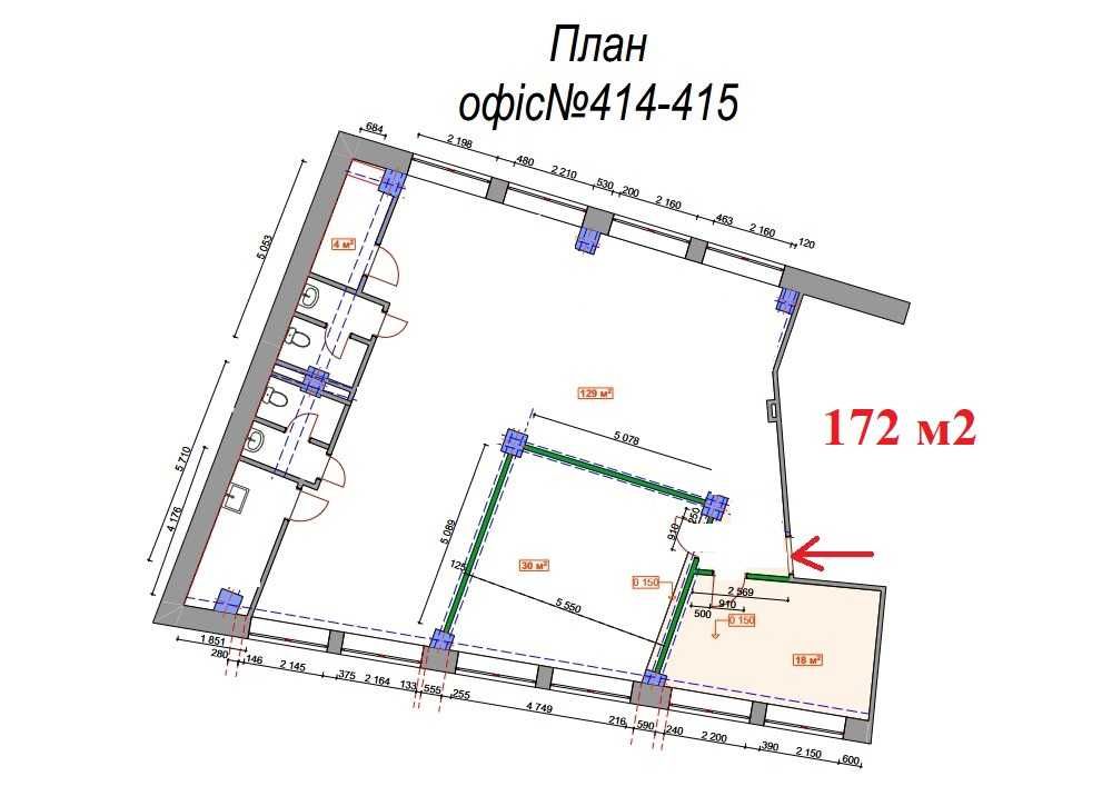 Аренда офисов в БЦ на Лукьяновке (172 м2)