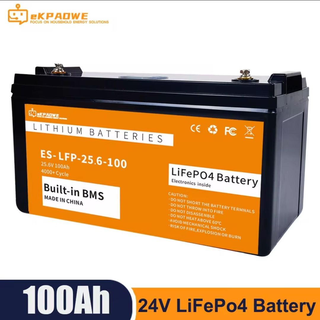 lifepo4 аккумулятор Ekpaowe 24В 100А