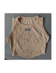 Crop top beżowy damski