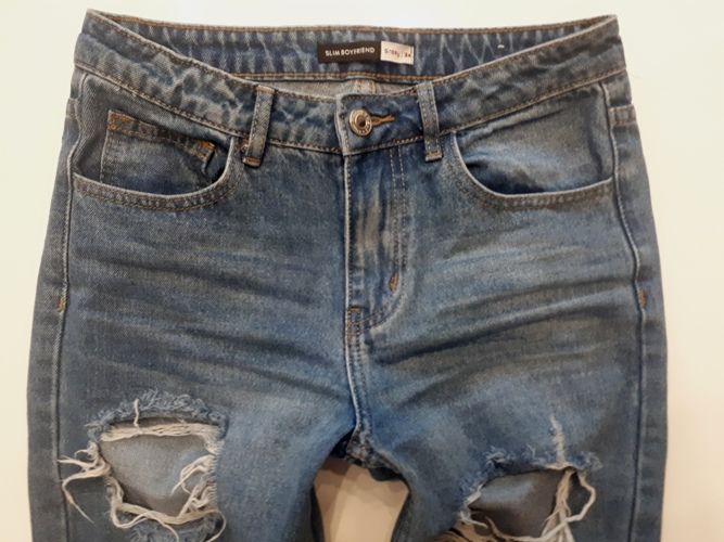 OKAZJA jeansy spodnie vintage high mom wiosna lato XS 34 32