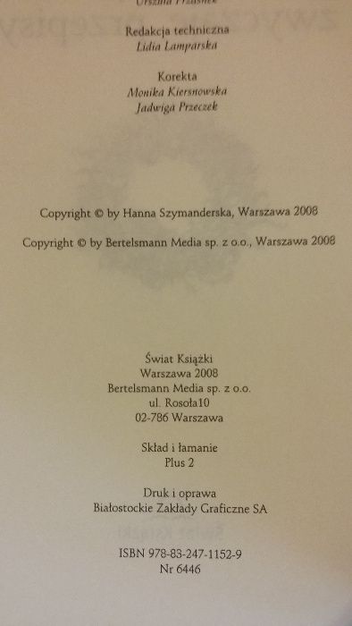 Hanna Szymanderska - Śluby polskie