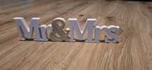Drewniany napis Mr&Mrs