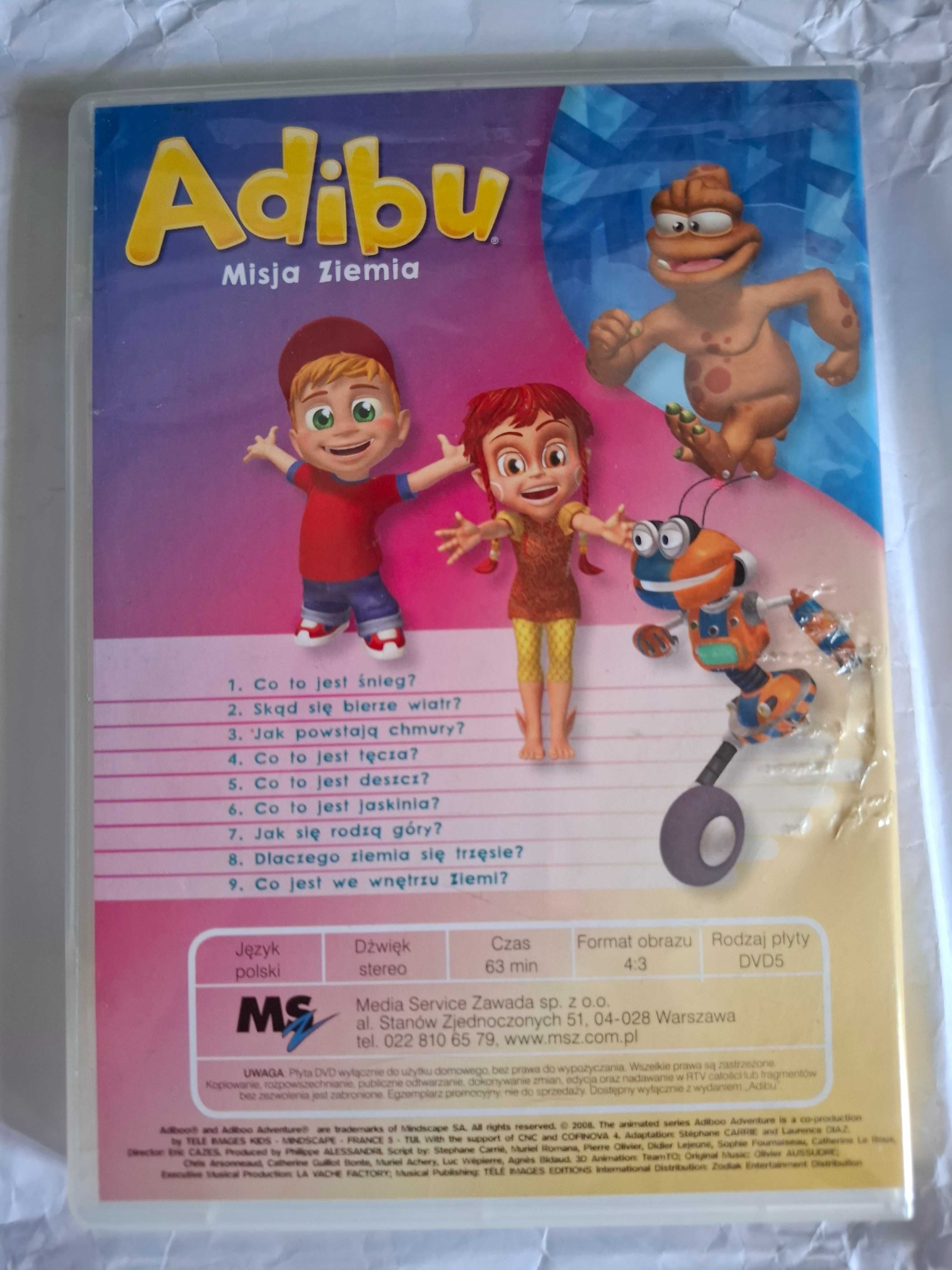 Adibu Misja ziemia płyta DVD - Bajka Edukacyjna dla dzieci