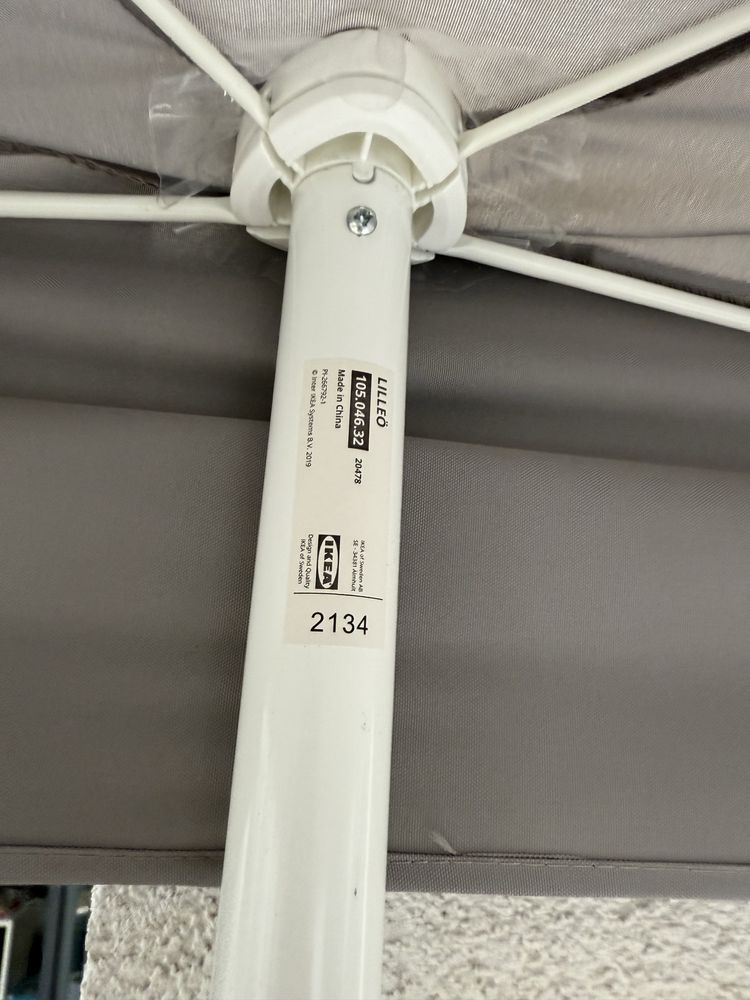 LILLEÖ Parasol, szary, 150x100 cm Ikea