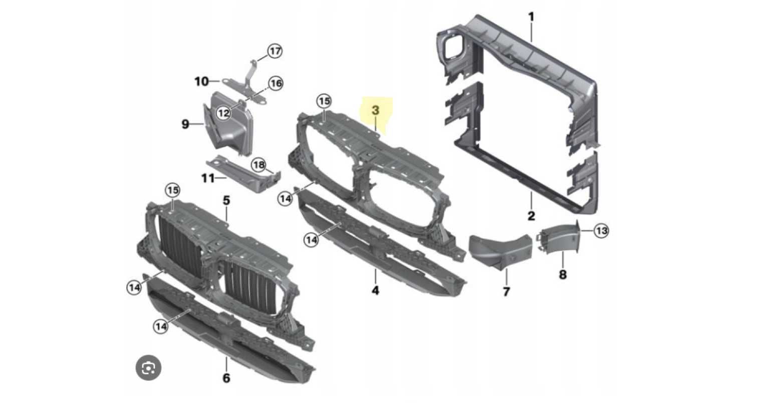 Решетка радиатора BMW X3 X4 G01 G02 2016-2023