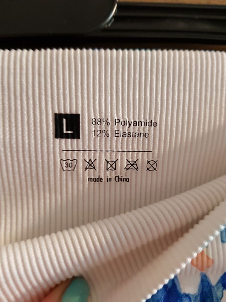 Biały komplet na siłownię rozmiar L