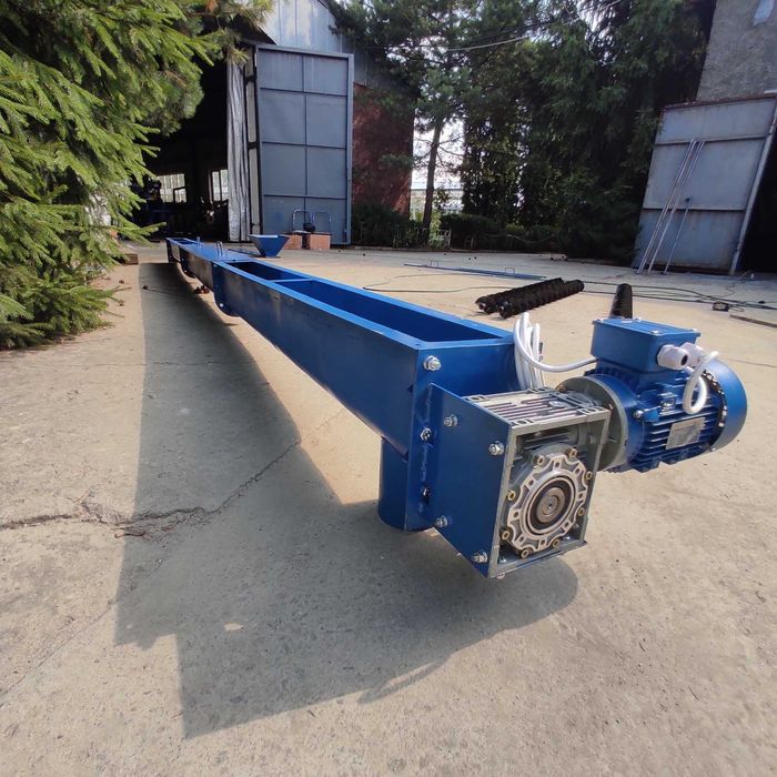 Шнек в жолобі для тирси, пелет, макухи, погрузчик шнековий в лотку