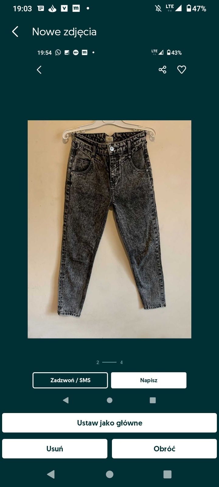 Jeansy Mom RIVER ISLAND rozmiar XS