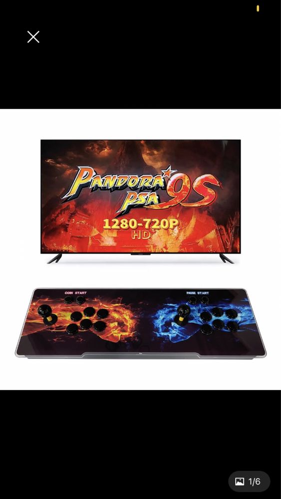 Pandora box 3d nova com 10000 jogos e iluminação led