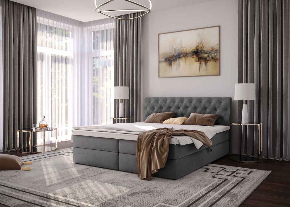 Łóżko kontynentalne Chester 120x200 / 140x200 / 160x200 / 180x200 cm