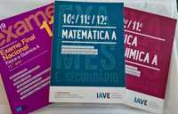 Livros de preparação para Exame - Matemática e Física Quimica