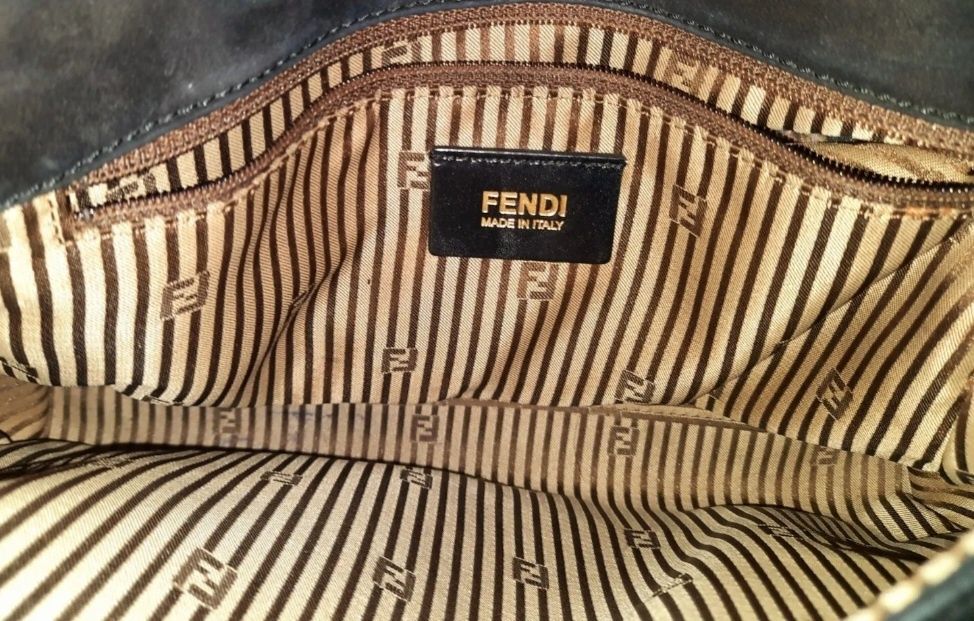 Сумка Fendi кожаная через плечо кросс-боди