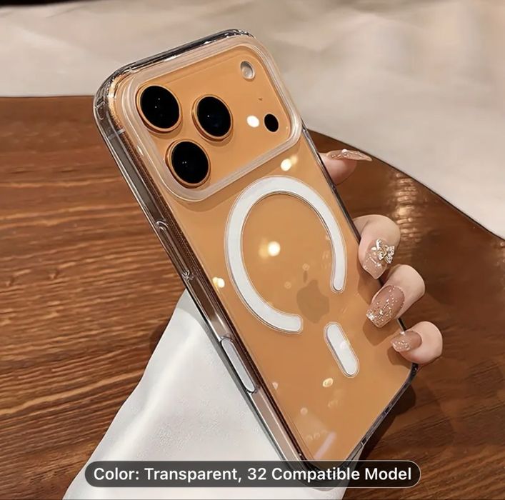 Capa Transparente para iPhone 12 até 17 Plus – Nova