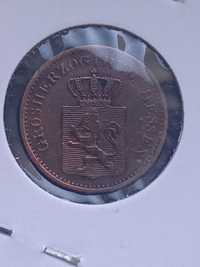 Niemcy Hesja Darmsztad 1 Pfennig 1866