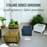 Donice doniczki ogrodowe stalowe ocynkowane, lakierowane proszkowo