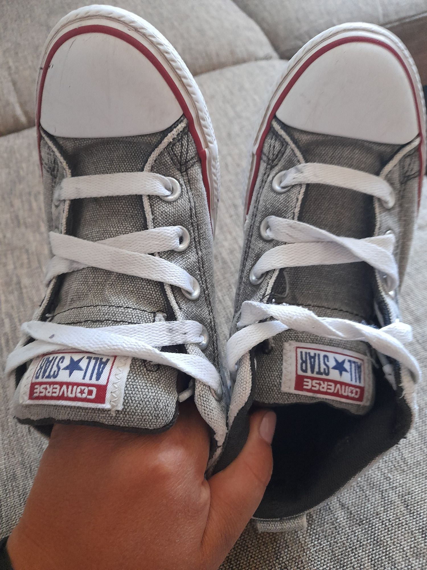 Convers trampki szare dziewczynka 34 21 cm jesień szkoły sneakersy