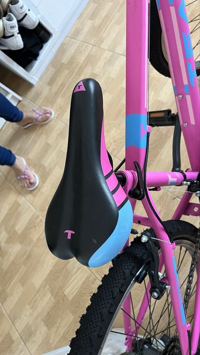 Bicicleta TEAM rosa e azul