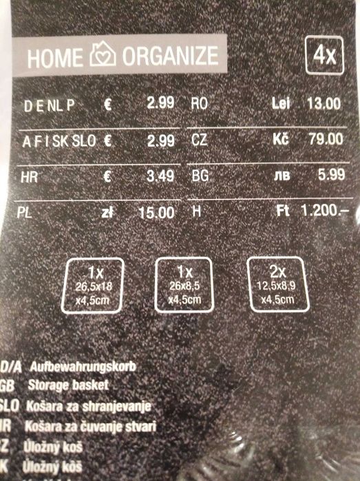 Lote de 2x4 organizadores de gavetas