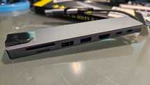 Хаб Адаптер 8 in 1: HDMI/HDTV + PD + 2USB 3.0 +Type-C + SD + TF + RJ45