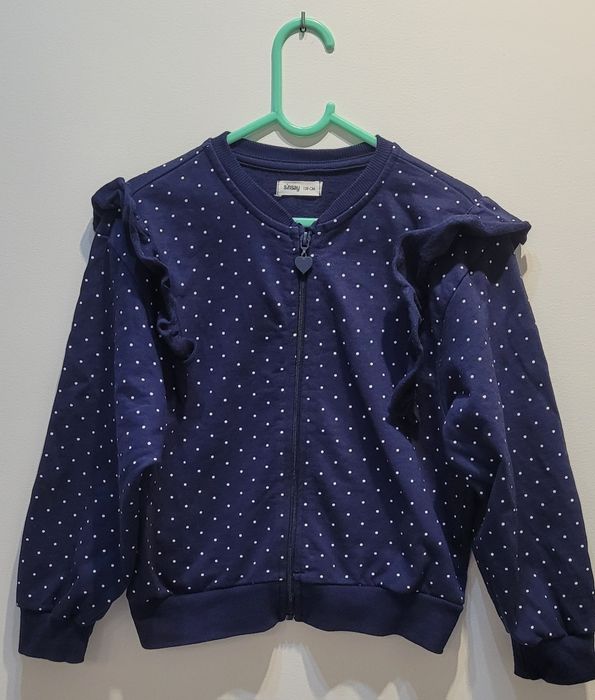 Granatowa bluza w kropki 128