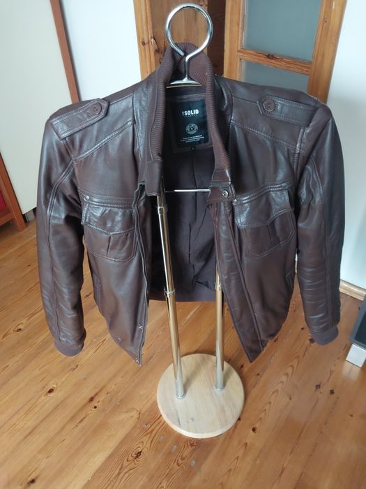 Skórzana kurtka męska !solid