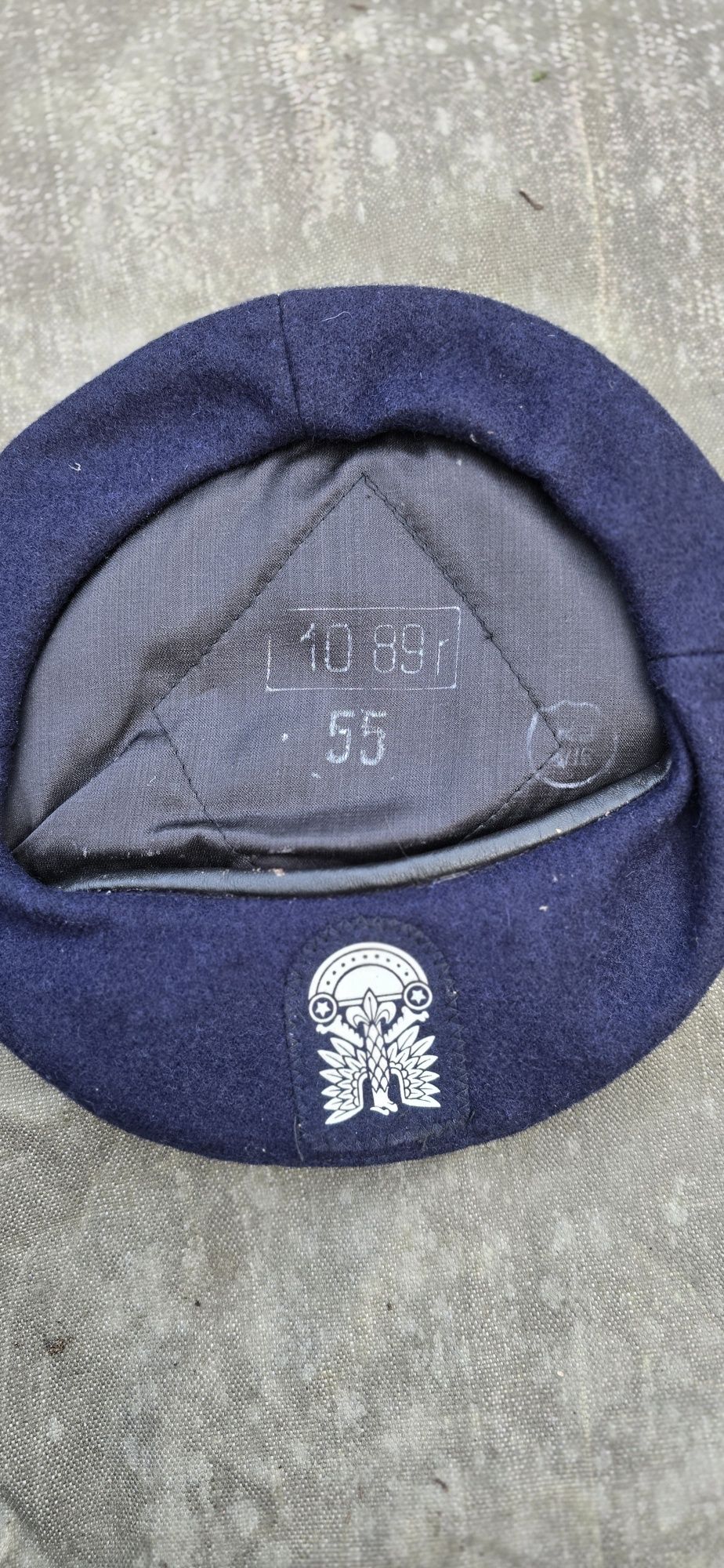 Beret granatowy orzeł bez korony prl lwp wojskowy mon