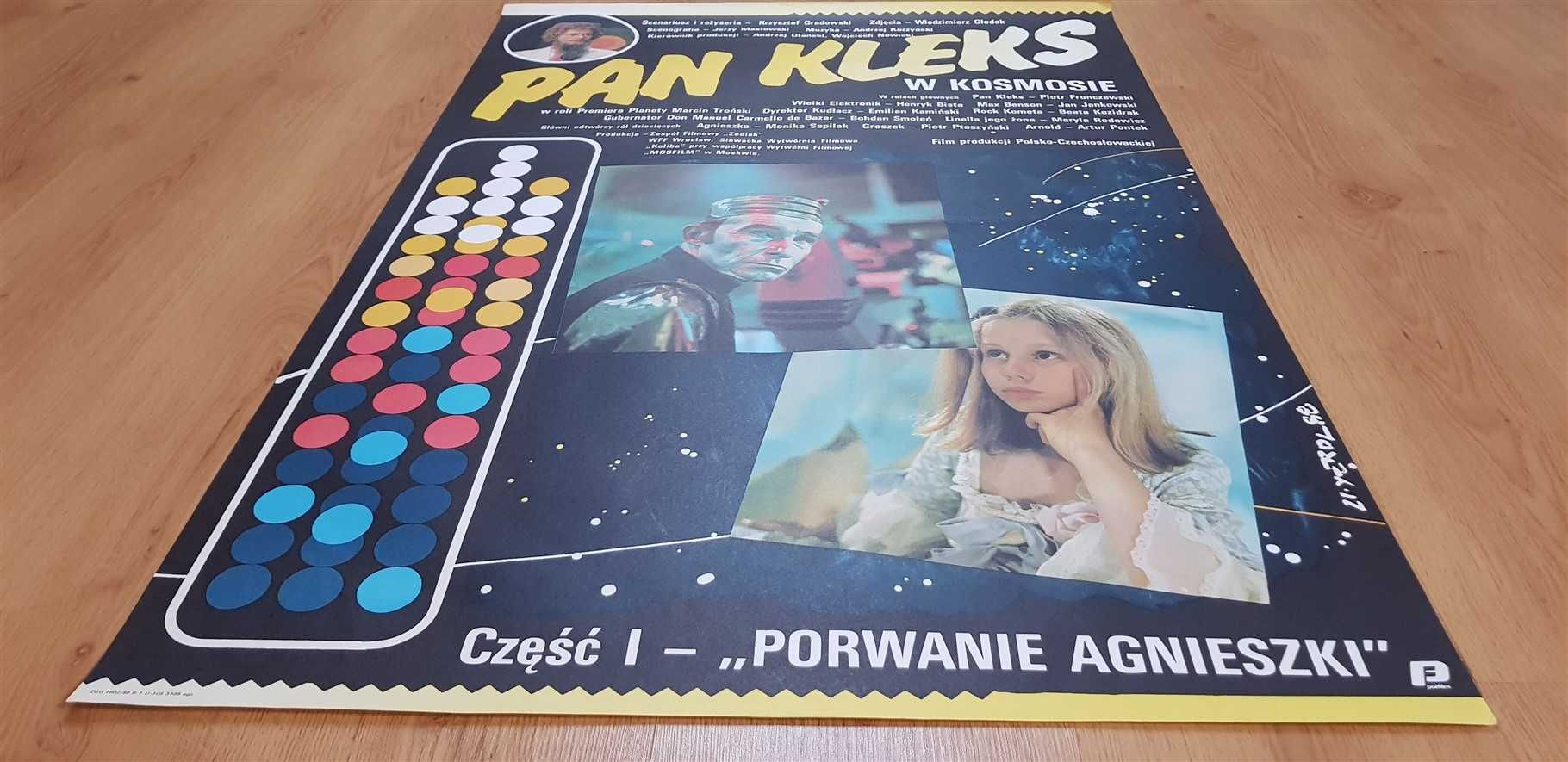 Pan Kleks w kosmosie, Oryginalny plakat filmowy, Jakub Erol, 1988 RARE