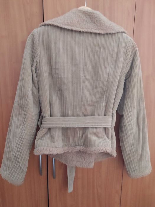 Casaco de bombazina beige