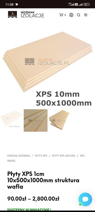 Styrodur 1 cm  11 paczek XPS 10 mm