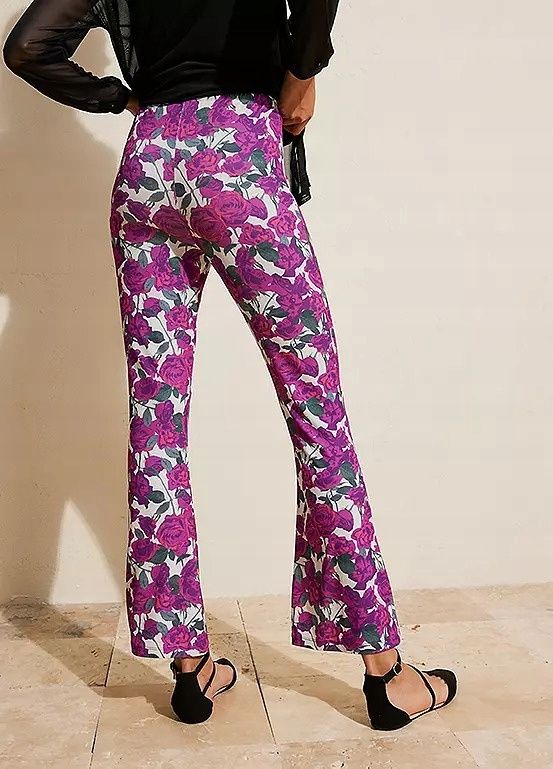 B.P.C legginsy rozkloszowane z nadrukiem kwiatowym ^44/46