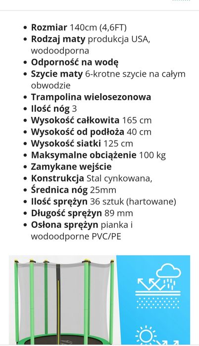 Trampolina Sapphire 140