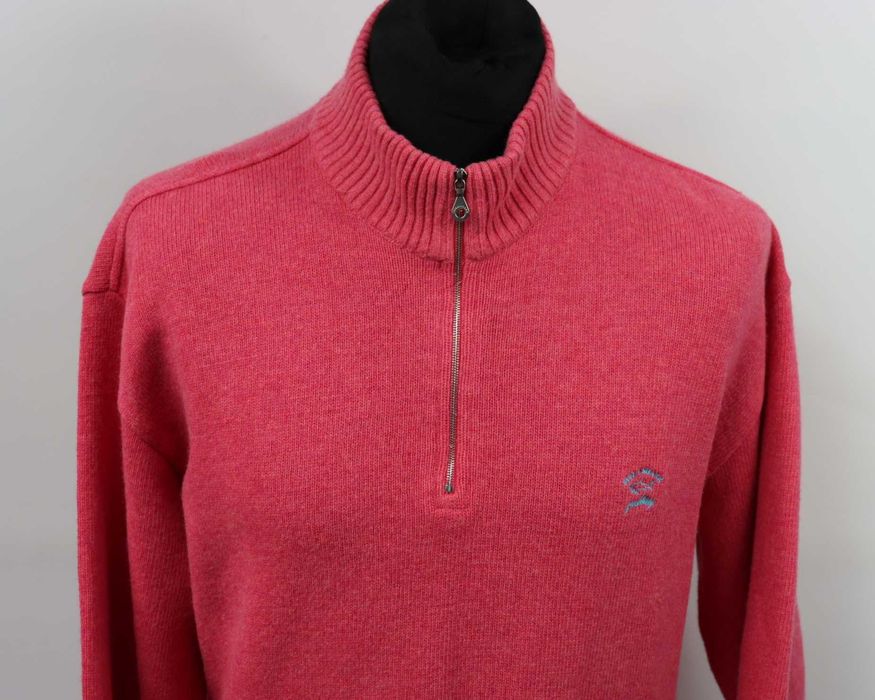 Paul & Shark wełna merino lekki męski sweter rozmiar XL