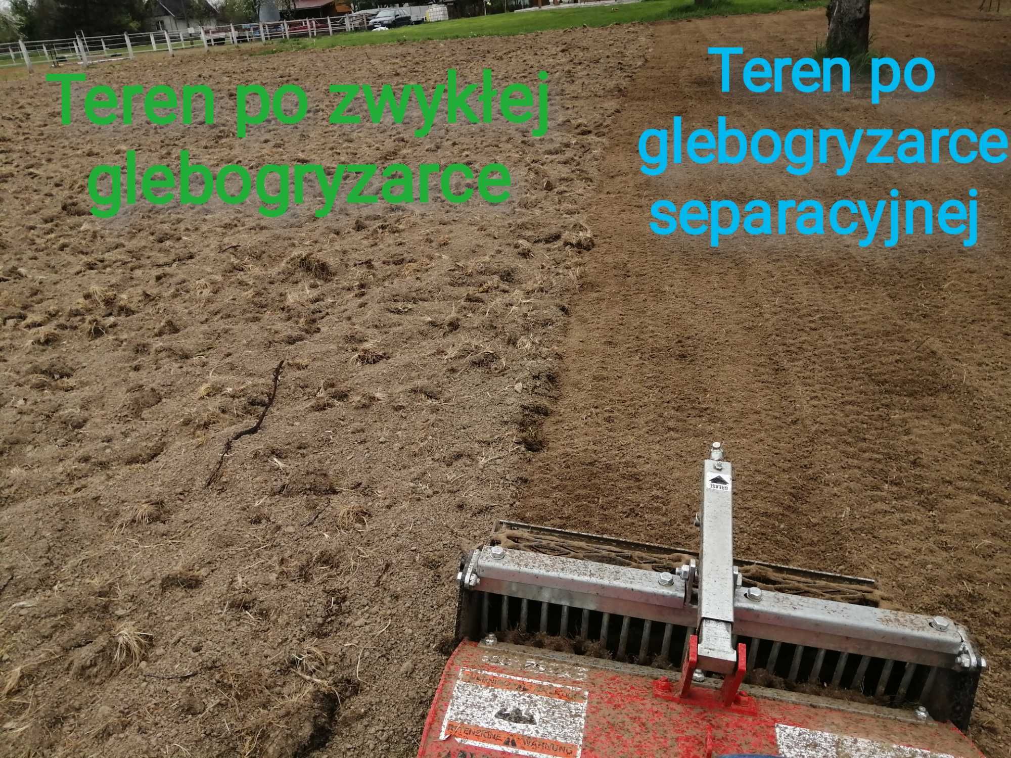 Usługi glebogryzarką separacyjną Siewnik do trawy Zakładanie trawników
