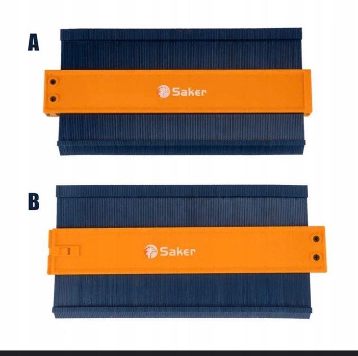 szablon kształtów duży wzornik przymiar 2x25-27cm saker