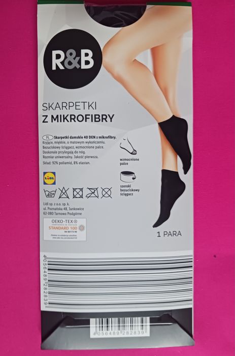 Skarpetki 40 den microfibra, 2 szt. R&B.