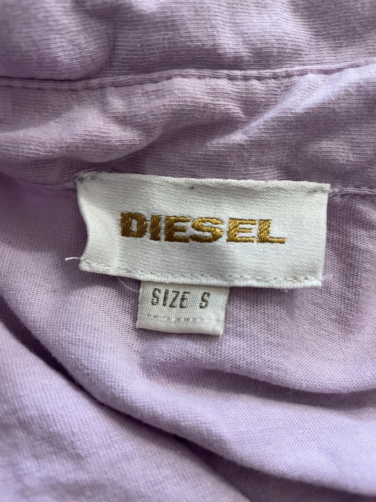 Koszulka Polo Diesel S logowana różowa vintage retro y2k damska hit
