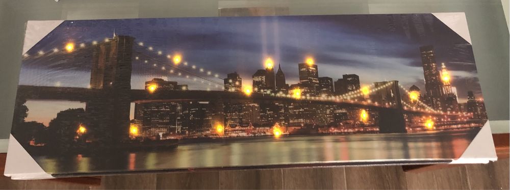 Tela decorativa NEW YORK - LEDS - 90x30