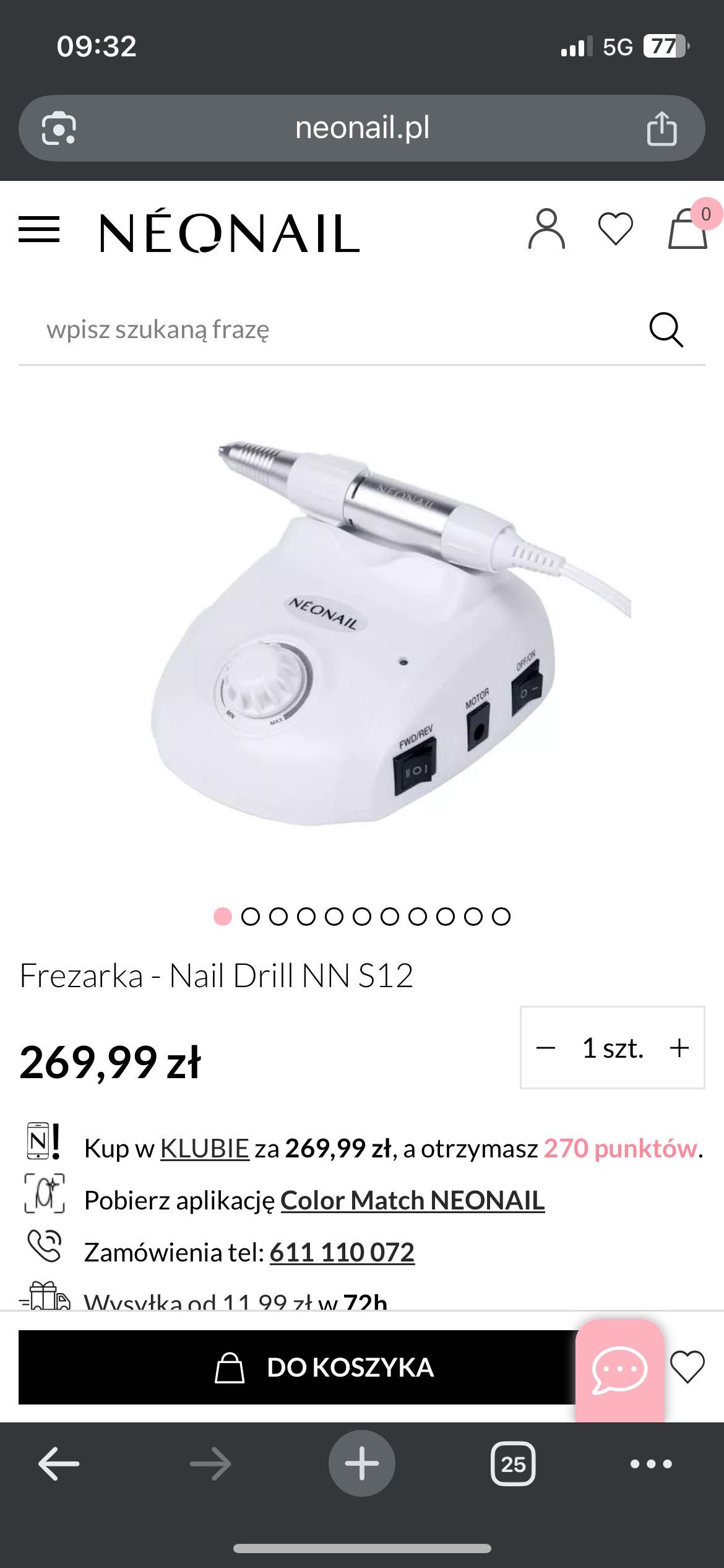 NOWA Frezarka do paznokci NEONAIL NN S12