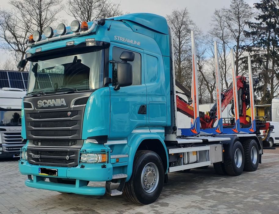 Scania R520 V8 DO DREWNA HIAB LOGLIFT