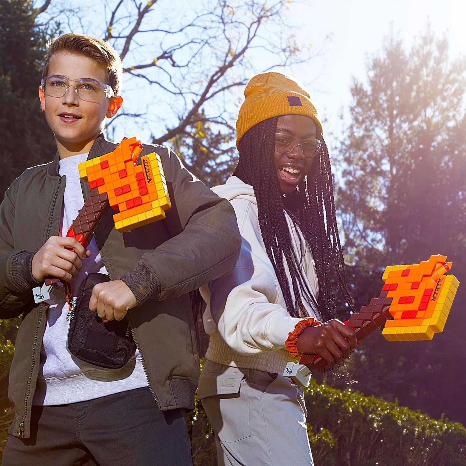 ОРИГИНАЛ! Нерф Майнкрафт Топор Nerf Minecraft Firebrand