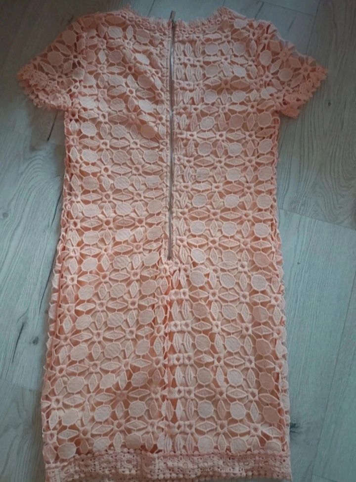 Ażurowa sukienka imprezowo/koktajlowa na Wesele, Komunię, Chrzciny