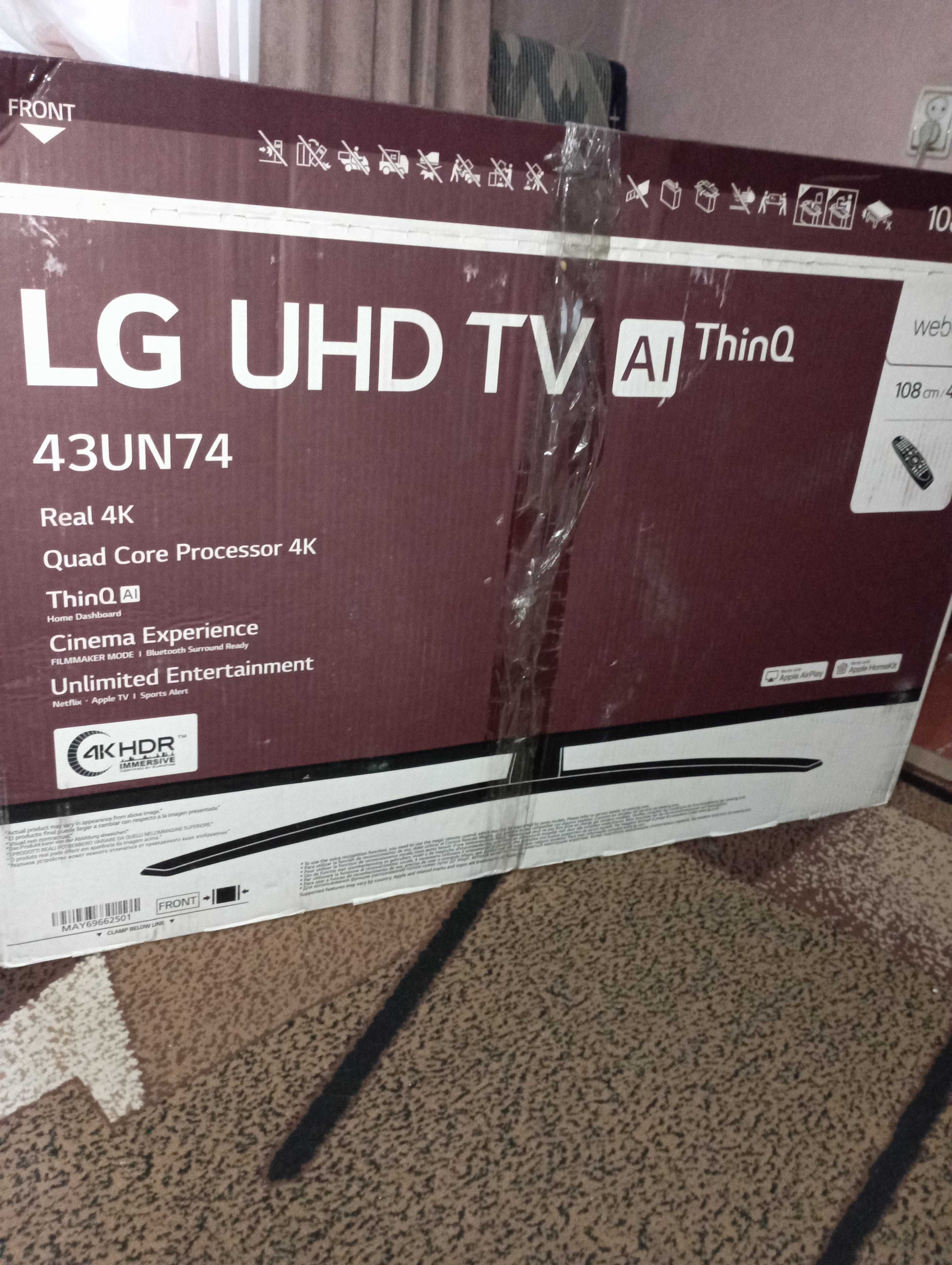 Телевизор LG UHD TV 43UN74 на запчасти или ремонт