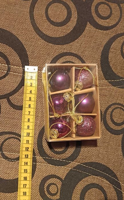 Mini- bańki na cmalutką choinkę 6 sztuk