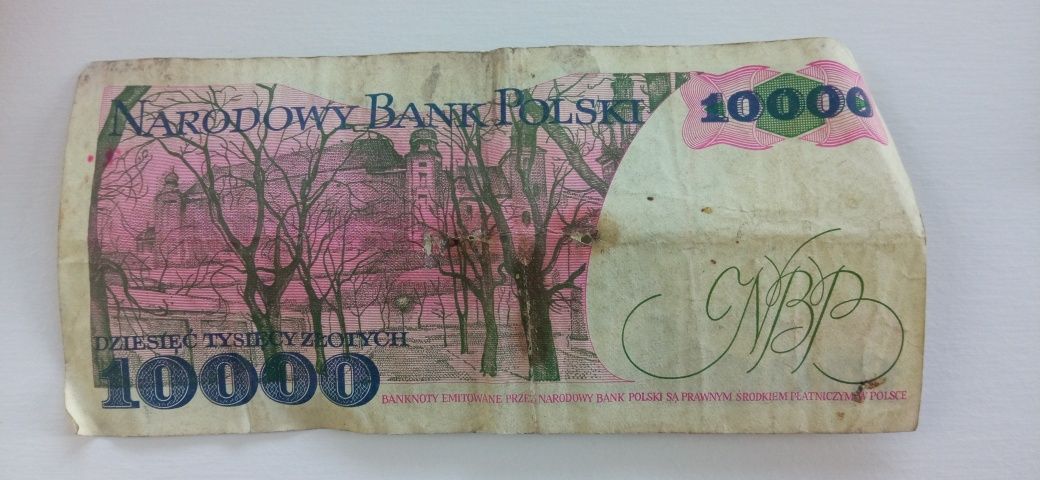 Banknot 10000zł 1988 rok