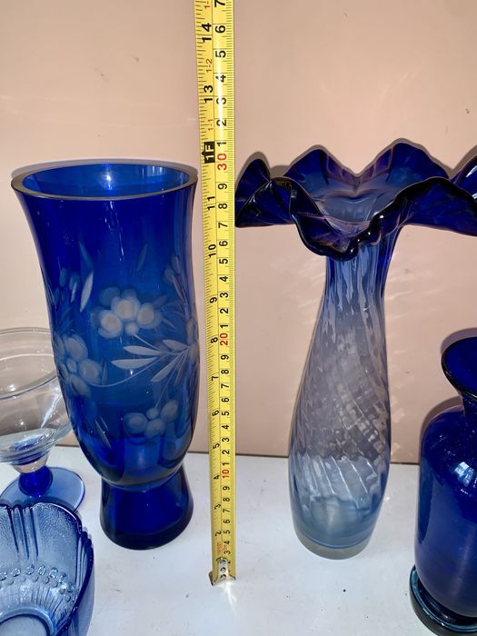 Ваза сухарница  креманки селедочница чашки кобальт