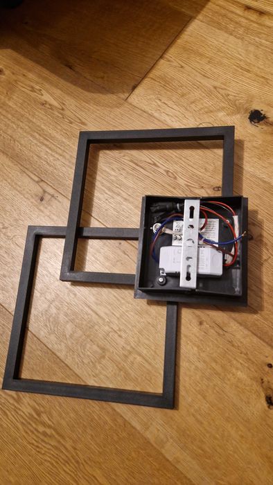 Lampa sufitowa czarna kwadraty led