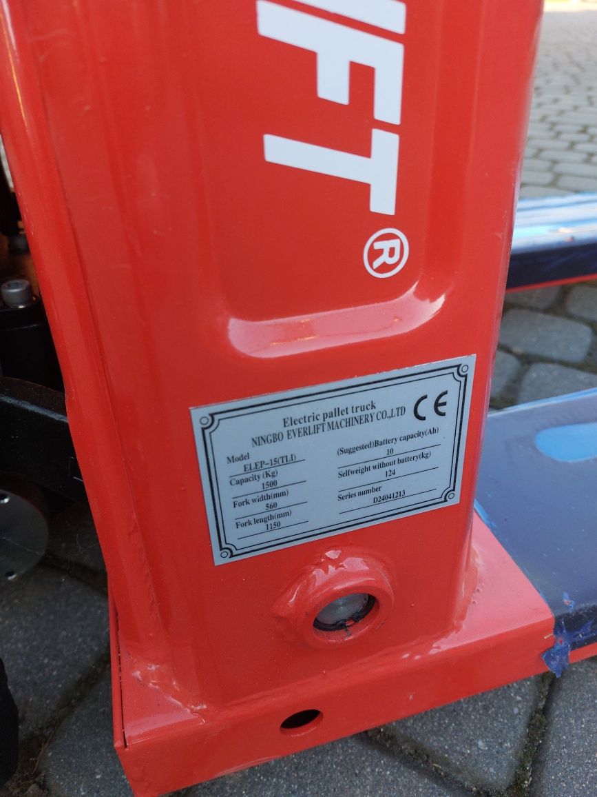 Paleciak elektryczny 1,5t Everlift wózek paletowy