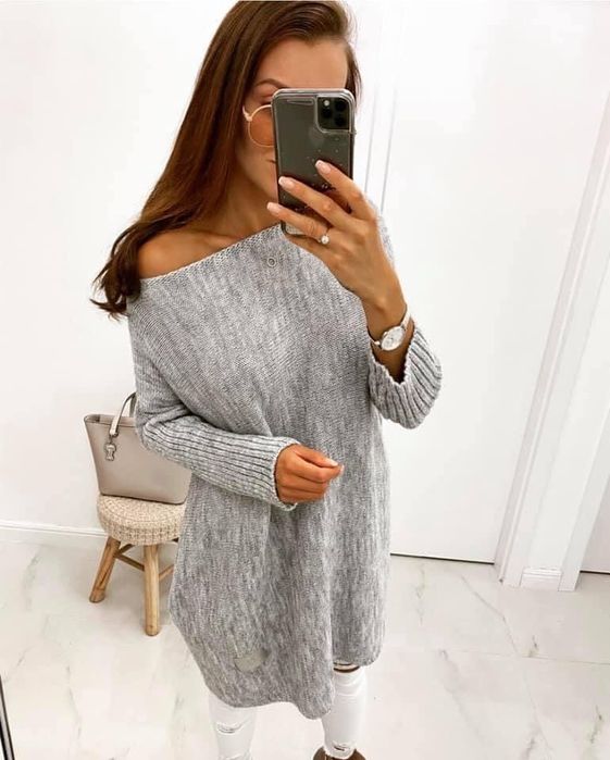 Sweter tunika sukienka dzianinowa różne kolory M L XL XXL XXXL
