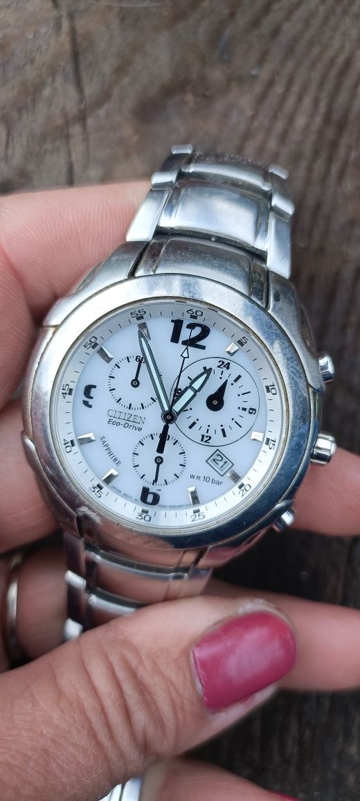 Męski zegarek Citizen sapphire Eco drive 10 bar