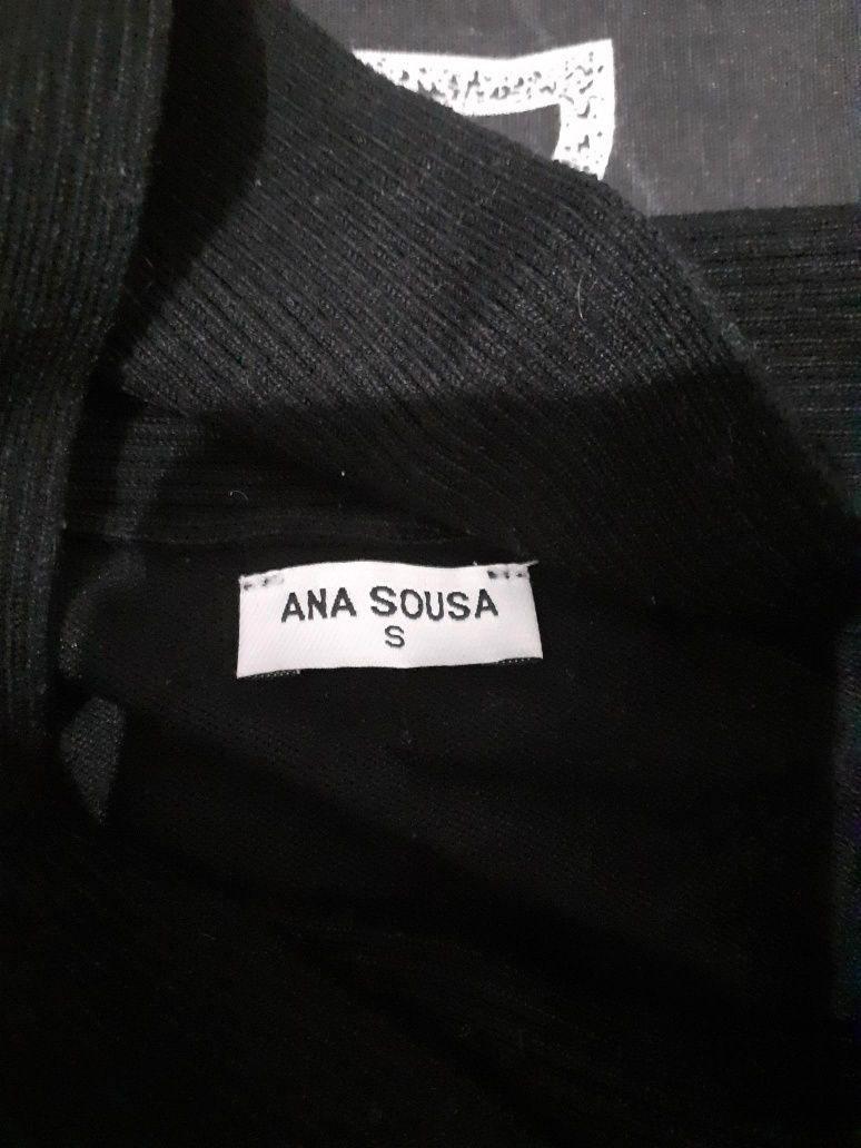 Vestido de manga comprida preto Ana de Sousa